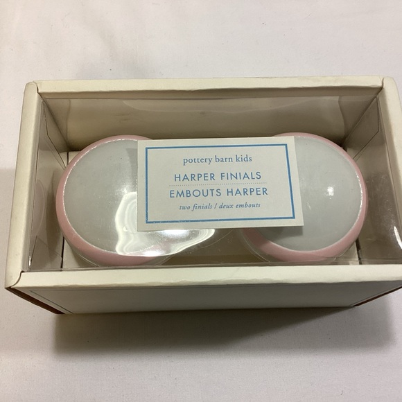 Pottery Barn Kids Other - NWT POTTERY BARN KIDS PINK WHITE HARPER FINIALS (2)
